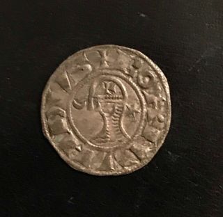 1163 - 1201 Principality Of Antioch / Bohemond Iii Silver Denier / Crusader Coin