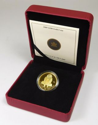 2009 Canada $100 Proof 14k Gold Coin - 10th Anniversary Of Nunavut - Box &