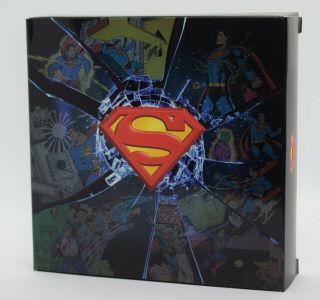 Canada 2017 $100 - Superman Shield 10 OZ Silver Coin DC Comics Originals 5