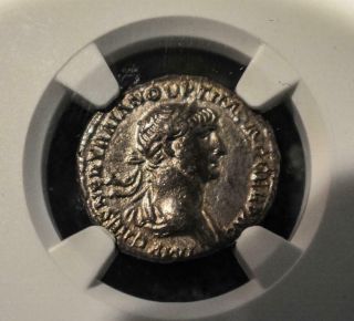 Roman Empire Trajan Denarius Ad 98 - 117 Graded Vf By Ngc