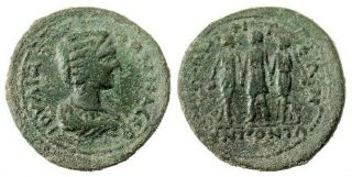 Thrace,  Apollonia Pontica Julia Domna Three Nymphs/graces Less Than 5 Known