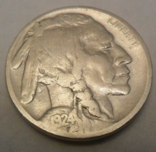 1924 S Indian Head " Buffalo " Nickel Ag Or Better