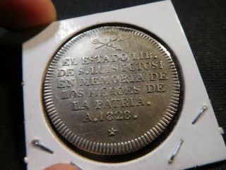 Z102 Mexico 1828 Liberation of San Luis Potosi Proclamation Medal UNC 2