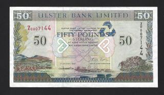 1997 Northern Ireland 50 Pounds Ulster Replacement Z - Prefix,  P - 338 Rare,  Au