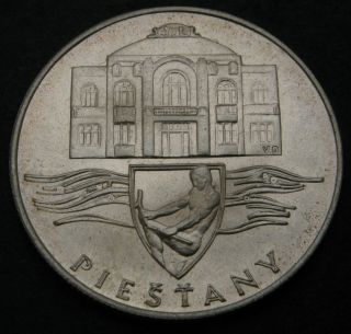 Czechoslovakia 50 Korun 1991 - Silver - Piestany Spa - Aunc - 3185