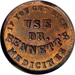 Cincinnati Ohio Civil War Token Dr Bennett 
