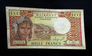 DJIBOUTI,  Banknote,  1000 Francs. 2