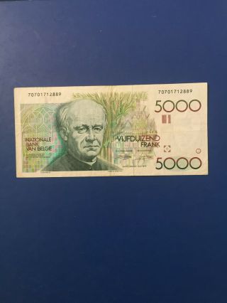 Banknote Belgium 5000 Francs 1982 - 1992