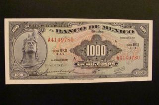 Mexico 1000 Pesos 1971 Crisp Au - Unc