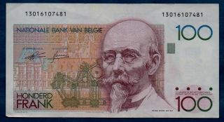 Belgium Banknote 100 Francs 1982 Vf,