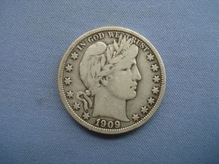 1909 United States - ¼ Dollar - Barber Quarter - Silver Coin - 2473