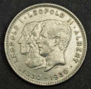 1930,  Kingdom Of Belgium,  Albert I.  Scarce Nickel 10 Frank Coin.  Dutch Legends