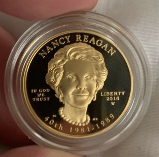 2016 - W First Spouse Gold Proof Nancy Reagan (w/box And Cert)