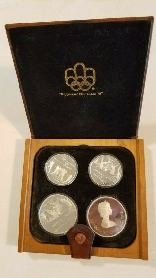 1976 Canada Montreal Olympic.  925 Sterling Silver Coin Set W/ C.  O.  A