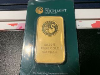 Perth 100 Gram 99.  99 Pure Gold About 3.  21 Ounces 1 Day