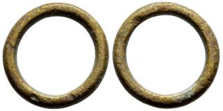 Forvm Vf Celtic Ring Money 800 - 100 Bc 25.  8mm Bronze 6.  207g