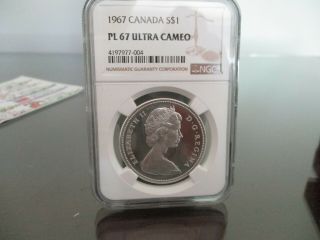 Top Pop 1967 Ngc Pl 67 Ultra Cameo Silver Canadian Dollar