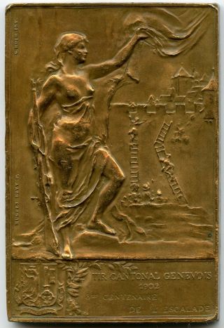 Swiss Bronze Medal By Bovy 3rd Centennial Geneva Shooting Festival 1902