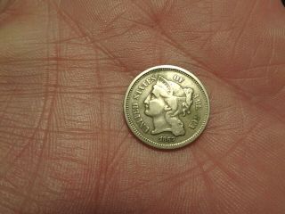 1867 Usa Nickel 3 Cent Piece (fine)