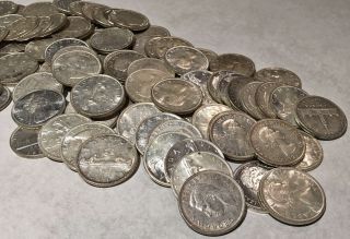 ,  WOW,  100 CANADA.  800 SILVER DOLLARS 1939 - 1966 (60 TrOz Act Silver Wt) NO RSRV 4