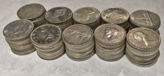 ,  WOW,  100 CANADA.  800 SILVER DOLLARS 1939 - 1966 (60 TrOz Act Silver Wt) NO RSRV 5