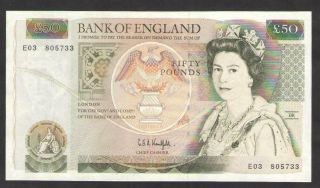 Great Britain 50 Pounds (1981 - 1993) P 381c Uncirculated (sign.  Kentfield)