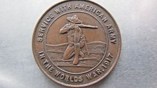 Wwi - Service With American Army 1917 So - Called Dollar,  Brown Ef - Au