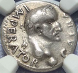 68 - 9 Ad Rome Silver Denarius Of Galba 7th Of 12 Caesars & Holder Error By Ngc Vf