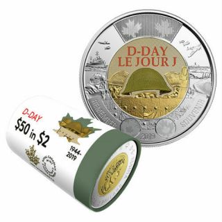 75th Anniversary Of D - Day - 2019 Coloured $2 Special Wrap – Royal Canadian