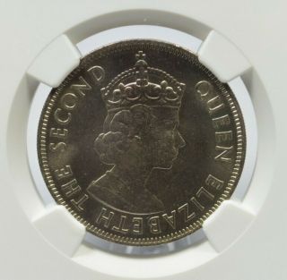 1957 Cyprus 100 Mils,  Queen Elizabeth Ii Ngc Ms65,  Extremely Rare In Gem Unc