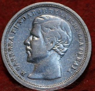 1867 Guatemala 1/2 Real Silver Foreign Coin