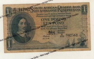 Sa One Pound Bank Note 1958 - M De Kock N006