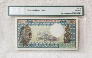 Congo Republic ND 1974 1000 Francs P 3b PMG 66 EPQ Gem UNC 3
