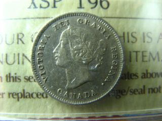 5 Cents 1880h Obverse 2 Canada Iccs Vf - 20 Queen Victoria Obv 5c 5¢ Half - Dime