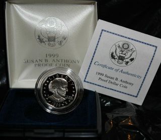 1999 Susan B Anthony Dollar U.  S.  Proof Coin