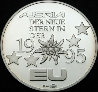 Austria 5 Ecu 1995 Proof - Silver - Joining The Eu - 101 ¤