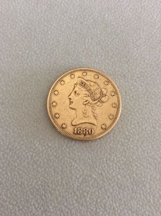1880 $10.  00 Gold Liberty Head Eagle