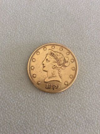 1880 $10.  00 Gold Liberty Head Eagle 5