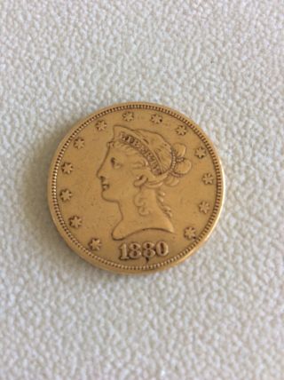 1880 $10.  00 Gold Liberty Head Eagle 6
