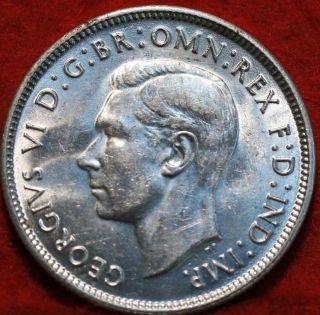 Uncirculated 1943 Australia 1 Florin Silver Foreign Coin