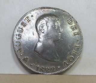 Mexico Iturbide 8 Reales 1822 - Mo Ef/almost Uncirculated