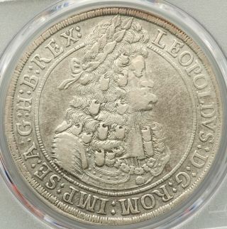 1696/5 Austria,  Leopold I,  D - 3245a Hall Thaler,  Pcgs Vf35 Bold