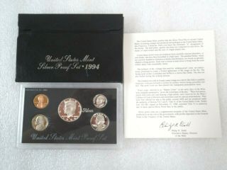 1994 United States Silver Proof Coin Set - U.  S.  Official