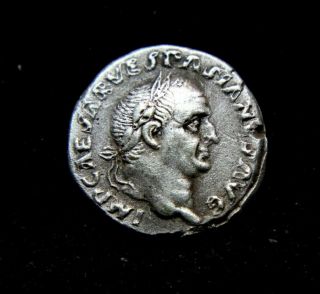 Roman Vespasian Obverse Brockage Silver Coin 69 - 79 AD 2