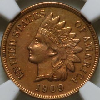 1909 - S Indian Head Cent " Ngc Au Details " Key Coin