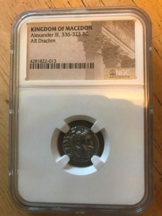 Alexander The Great Ar Drachm Ngc Certified Coin 336 - 323 Bc Kingdom Of Macedon