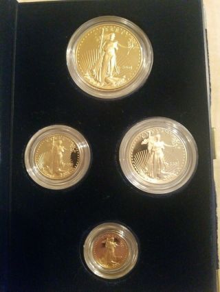 2001 American Gold Eagle Proof Four - Coin Set perfect 1.  85 troy oz total 2