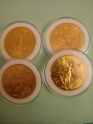 4.  Coins 50 Pesos 1947 Mexican Gold Coin