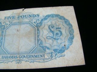 Bahamas 1953 5 Pounds Banknote Pick 16d Good, 5