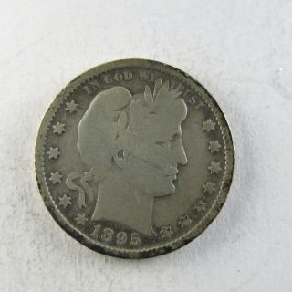 1895 - S Barber Silver Quarter - Cleaned - Higher Grade Coin - 122